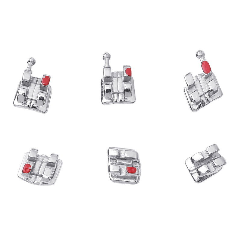 10Pcs Dental Metal Orthodontic Mini Roth Bracket Slot 0.022 3-4-5 Hooks