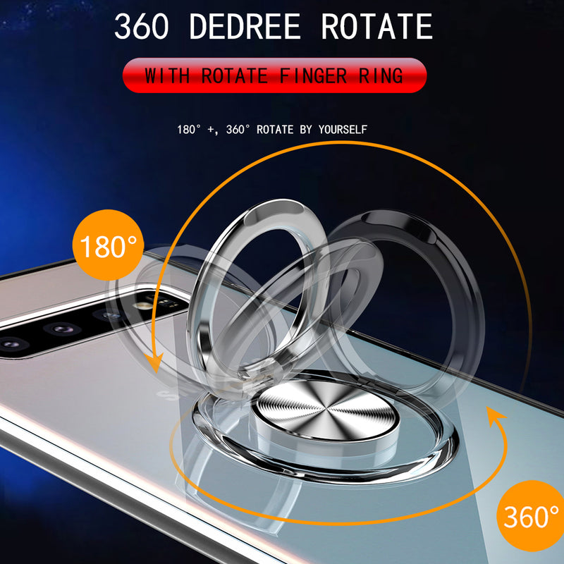 Bakeey Clear Ring Grip Stand Magnetic Adsorption Protective Case For Samsung Galaxy S10