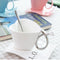 Heart-shaped Coffee Cup Creative Ceramics Couple Loved Cup with a Spoon and a Cup holder