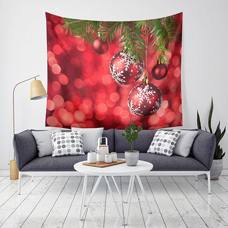 Loskii LWG7 Christmas Tapestry Santa Print Wall Hanging Tapestry Art Christmas Decorations For Home Deco