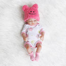 11" Handmade Silicone Reborn Sleeping Baby Doll Toys Lifelike Newborn Girl Gift