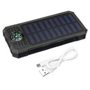 Solar Chargers 8000mAh USB Solar Battery Charger Phone Charger Power Bank with Flashlight
