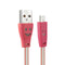 1.0M USB 2.0 to Micro USB Smile LED Charging Data Line for Tablet Cell Phone
