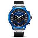 MEGIR 2080 24Hours Chronograph Luminous Hands Waterproof Leather Sports Quartz Watch Men Wristwatch