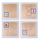 Wooden Threading Plate Board Toys Montessori Children Kids Early Educational Game Christmas Gift
