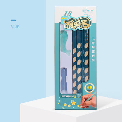 Hole pen student creative sketch hb pencil child writing correction pen triangle 2b pencil