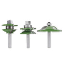 3pcs 8mm Shank Tenon Router Bit Cabinet Door Panel Milling Woodworking Cutter