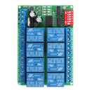 8 Channel DC 12V RS485 Relay Module Modbus RTU 485 Remote Control Switch For PLC PTZ Camera Security Monitoring