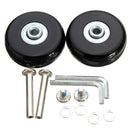 2pcs 50mm Black Luggage Suitcase Replacement Rubber Wheel Roller Suitcase Repair Parts