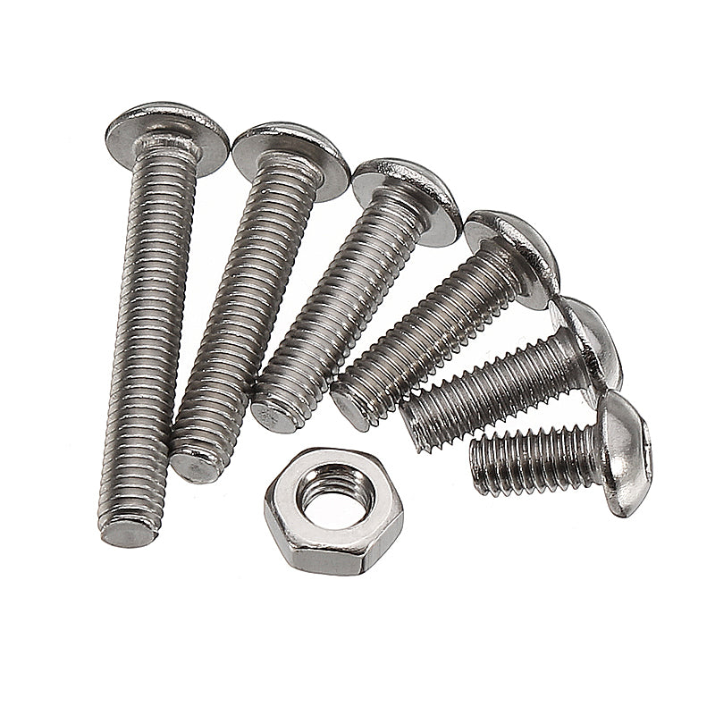 Suleve M3SH2 M3 Stainless Steel Hex Socket Button Head Cap Screw Bolts Nuts Assortment 240pcs