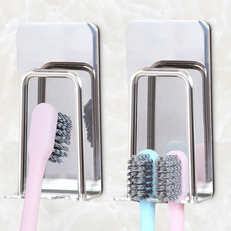 Honana BX Stainless Steel Toothbrush Holder Mug Toothbrush Holder Self-Adhesive Toothbrush Holder