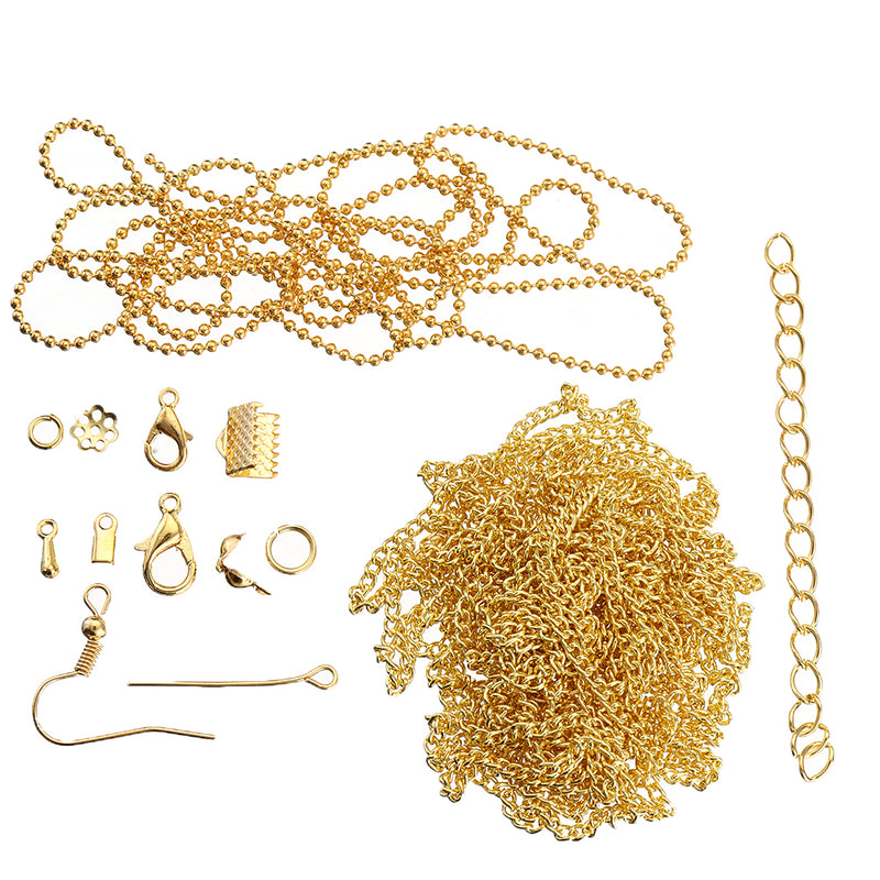 830Pcs/Set Eye Pins Lobster Clasps Jewelry Wire Earring Hooks Jewelry Finding Kit for DIY Necklace Jewelry Bracelet Making