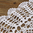 80cm White Hand Crochet Tablecloth Table Runner Desk Cover Topper Pineapple Floral Wedding Decor