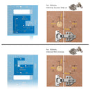 Drillpro 2 In 1 45/90 Degree Multifuction Aluminium Alloy Angle Ruler 20-35mm Woodworking Mounting Hinge Jig
