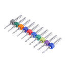 Drillpro 10pcs 1.1-2.0mm PCB Drill Bit Set Carbide Engraving Milling Cutter for CNC Circuit Board