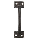 Black Iron Pull Door Handle 98mm Iron Gate Pull Handle with Screws
