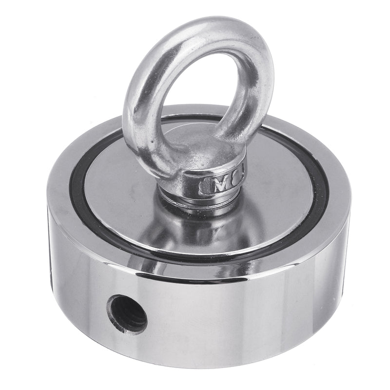 120KG Double Side Neodymium Recovery Magnet Hook Lifting Fishing Hunting Salvage Magnet