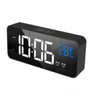 LD8808 Chargable Mirror LED Music Alarm Clock Dual Alarm Mode Temperature Display Desktop Clock