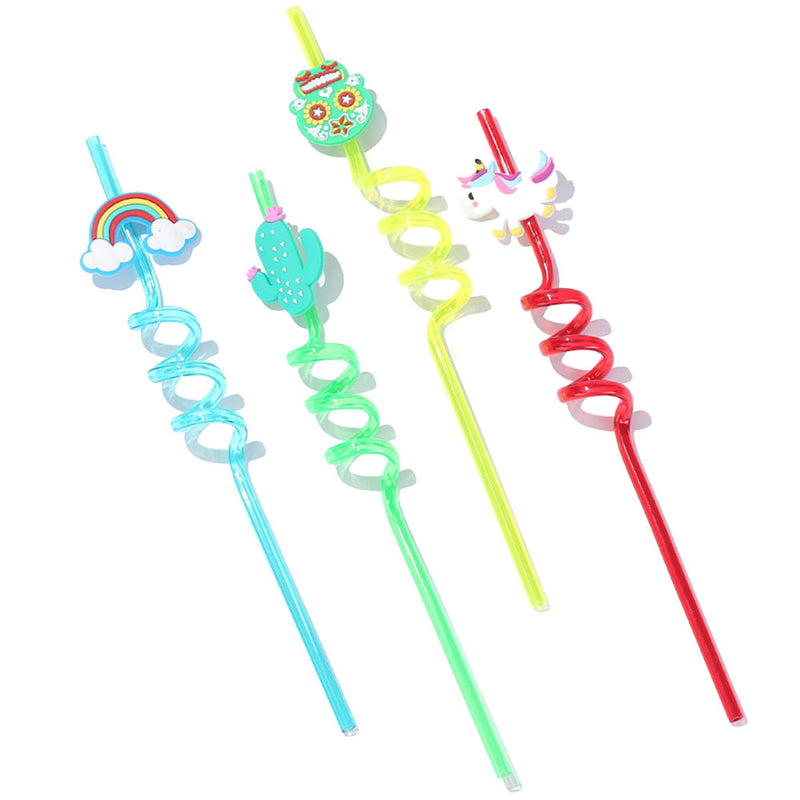 Honana Kitchen Drink Straw Cactus Cloud Owl Cartoon Styling Straw Birthday Party Restaurant Art Deco Sipper