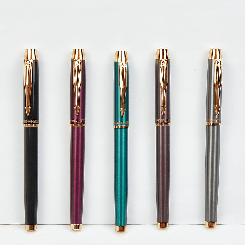 HERO 7006 Fountain Pen Metal Gift Box Set With A Etra Pen and Ink For Business Office School Students Supplies