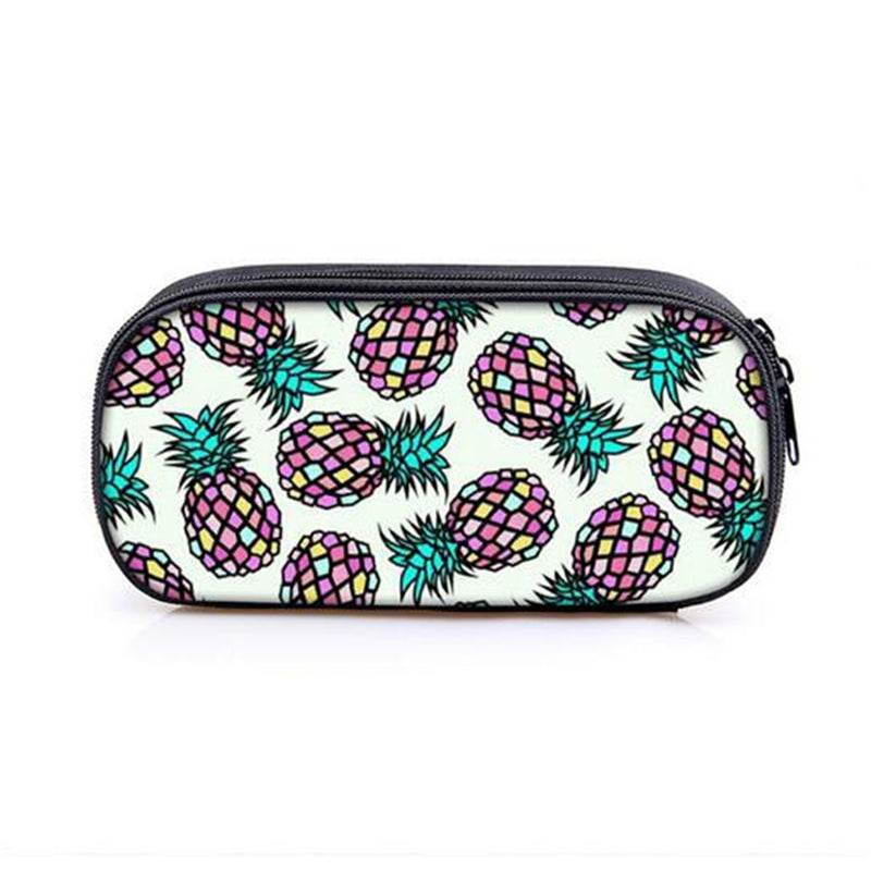 Kawaii Fruit Watermelon Pineapple School Pencil Case Student Cute Pen Bag Box Stationery Organizer School Supply for Boys Girls