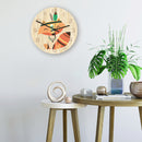 Loskii CC027 Creative Fox Pattern Wall Clock Mute Wall Clock Quartz Wall Clock For Home Office Decorations