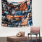 3D Stone Brick Decorative Tapestry Art Wall Hanging Living Room Decor Bedspread
