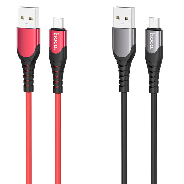 HOCO U80 Cool Silicone Zinc Alloy 1.2M Type-C Micro USB Fast Charging Data Cable for Samsung S10+ Xiaomi Redmi Note8 LG HUAWEI