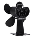 4 Blades Heat Powered Stove Fan For Ultra Quiet Log Wood Burner Fireplace Home Eco Fan