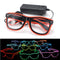 El Wire Neon LED Light Shutter Shaped Glasses For Rave Costume Party