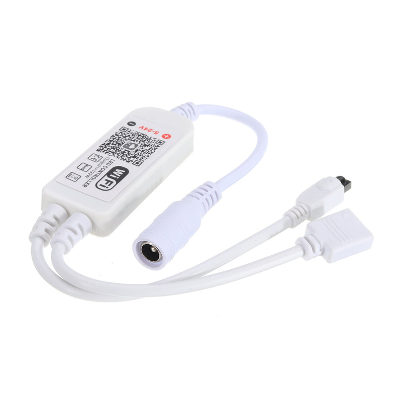 Smart WiFi Voice Control RGB Dimmer Controller + 24Key IR Remote for LED Strip Light Work With Alexa DC5-24V