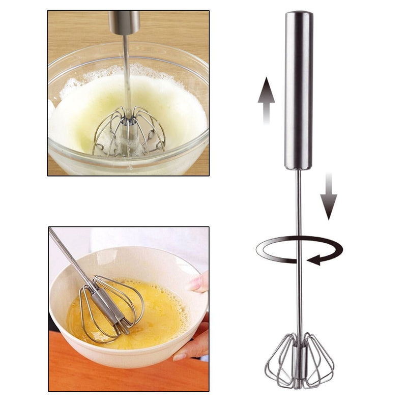 KCASA KC-EW089 Stainless Steel Semi-automatic Whisk Egg Beater Mixer Stirrer Foamer Kitchen Tools