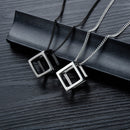 Retro Rubik's Cube Hollow Pendant Pendant Solid Wave Men's Necklace