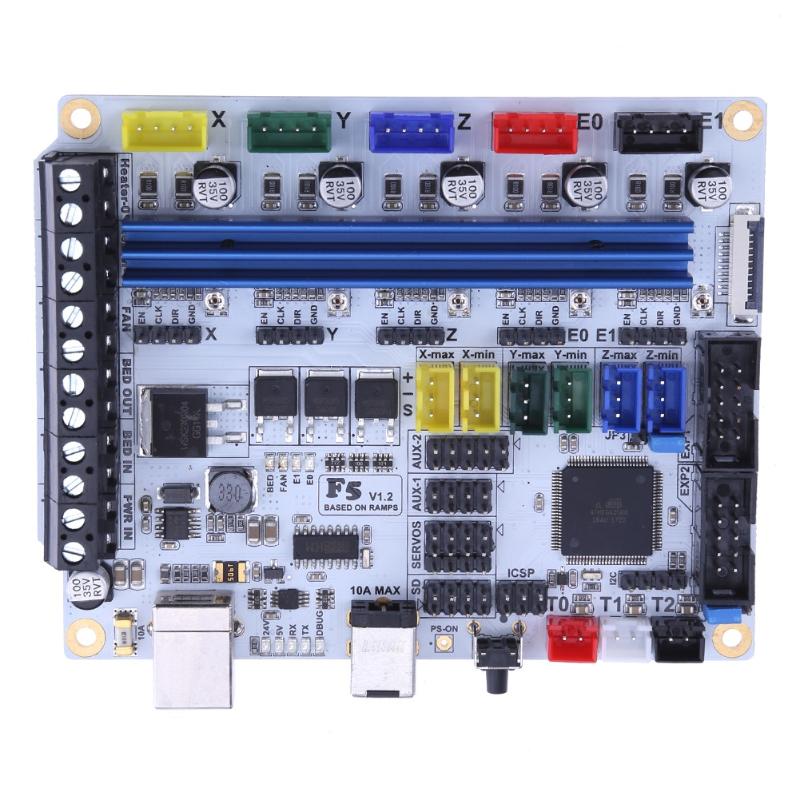F5 V1.2 Mainboard Control Board Based on ATMEGA2560 Replace MKSBASE1.4 & Ramps1.4 For 3D Printer