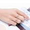 Trendy Simple Style Double Ring Elegant Special Zircon Women Attach Ring