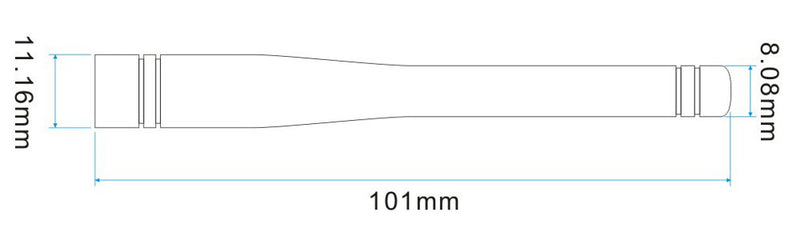 433MHz SW433-WT100 Gold-plated Elbow Bar Antenna Wireless Communication Antenna