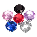5Pcs 30mm Diamond Crystal Glass Door Drawer Cabinet Furniture Handle Knobs