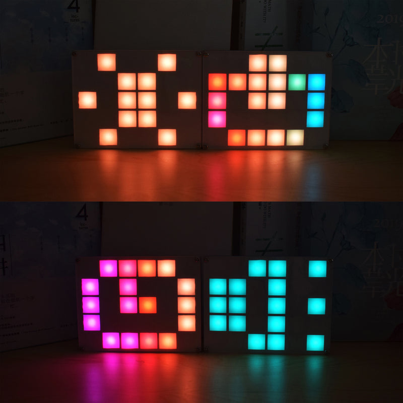Geekcreit DIY Multi-function LED Cool Music Spectrum RGB Color Palette Clock Kit
