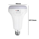 E27 USB Rechargeable Pure White LED Emergency Flashlight Camping Lighting Bulb Lamp AC220V