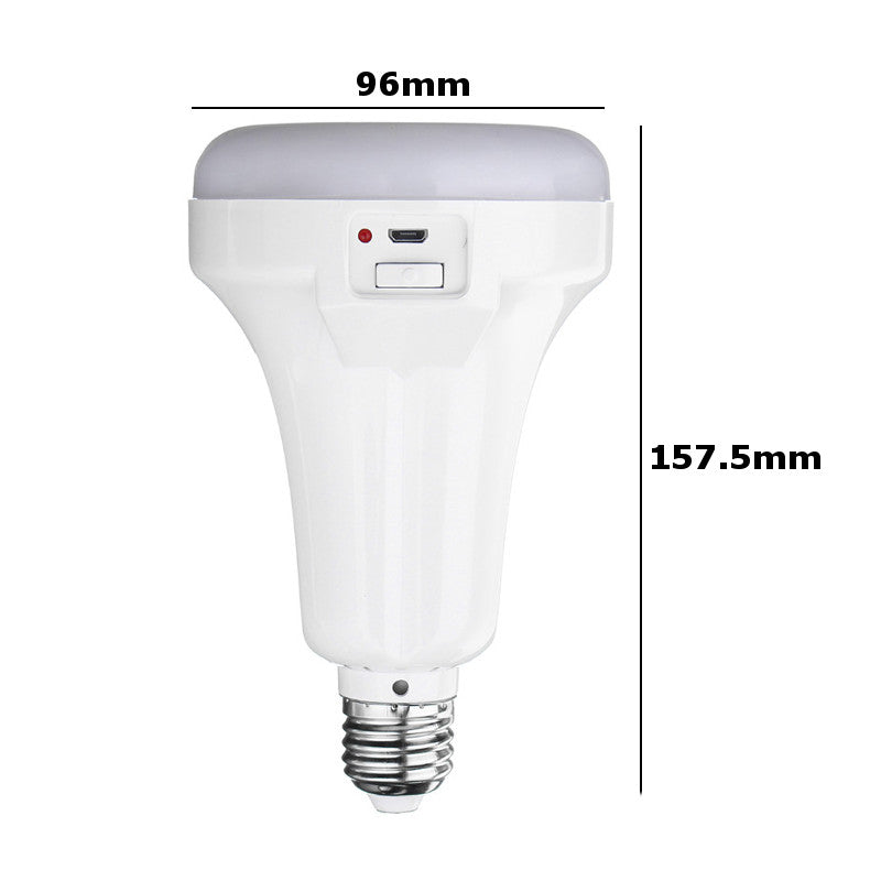 E27 USB Rechargeable Pure White LED Emergency Flashlight Camping Lighting Bulb Lamp AC220V