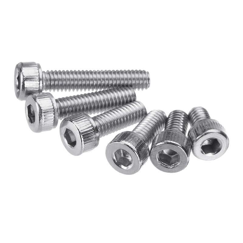Suleve M4SH3 50Pcs M4 Stainless Steel Hex Socket Cap Head Screws Bolts 6-20mm Optional Length