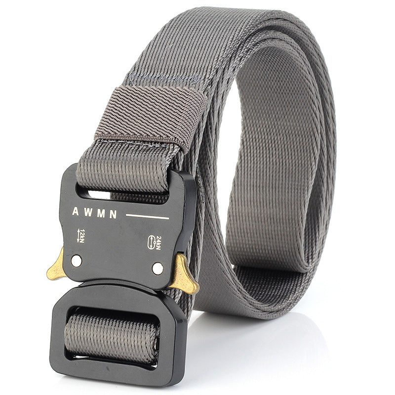 AWMN S04 3.2cm 125cm Nylon Belts Men Women Inserting Buckle Military Tactical Belt