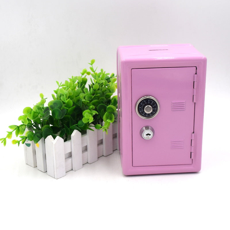 Safe Security Metal Money Bank Deposit Cash Savings Saving Box Jar Coins Storage Box for USD EURO GBP Money Desktop Organizer