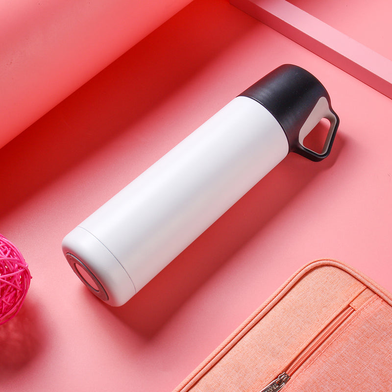 500ml Stainless Steel Thermal Vacuum Water Bottle Hot Coffee Lid Travel Cup Mug