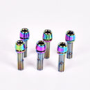 6Pcs/Box Mountain Bike Bicycle Handlebar Alloy Screw Titanium Plated Screw M5/M6*18MM