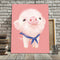 Miico Hand Painted Oil Paintings Cartoon Pig Paintings Wall Art For Home Decoration