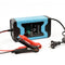 Enusic 12V 6A Pulse Repair LCD Battery Charger Blue For Car Motorcycle Lead Acid Battery Agm Gel Wet
