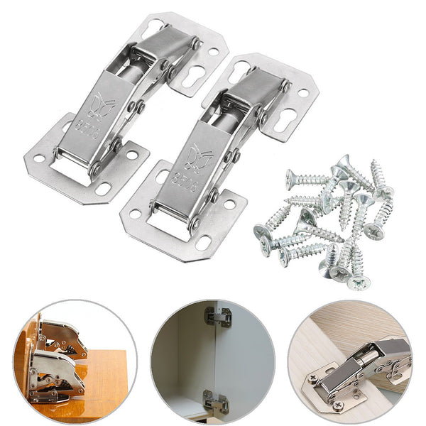 2pcs Cabinet Bridge Hinge Cupboard Door Hinge