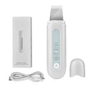 Ultrasonic Vibration Ion Facial Skin Scrubber Spatula 4 Modes LED USB Rechargeable Face Extractor Peeling Deep Cleaning Tool Cleaner