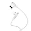 HOCO X46 3A 90 Degree Elbow Design Gaming Silicone Braid 1M Type-C Micro USB Data Cable for Samsung S10+ HUAWEI P30 Pro Xiaomi Redmi LG